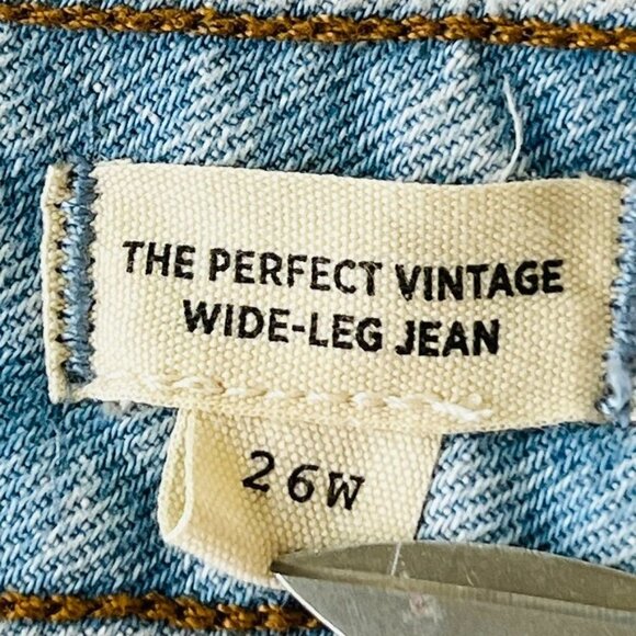 Madewell Wide Leg Jeans SIze 26W The Perfect Vintage  Light Wash - Picture 7 of 16